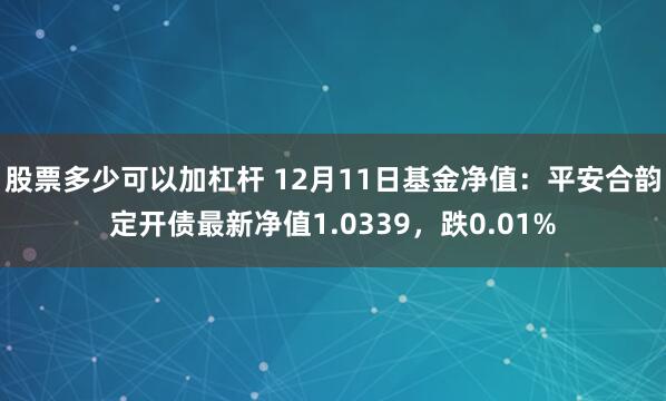 股票多少可以加杠杆 12月11日基金净值：平安合韵定开债最新净值1.0339，跌0.01%