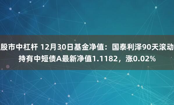 股市中杠杆 12月30日基金净值：国泰利泽90天滚动持有中短债A最新净值1.1182，涨0.02%