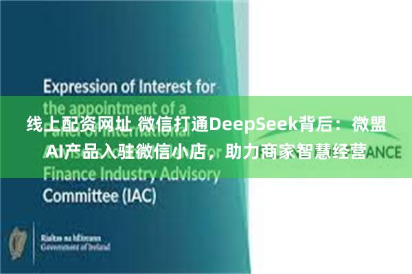 线上配资网址 微信打通DeepSeek背后：微盟AI产品入驻微信小店，助力商家智慧经营